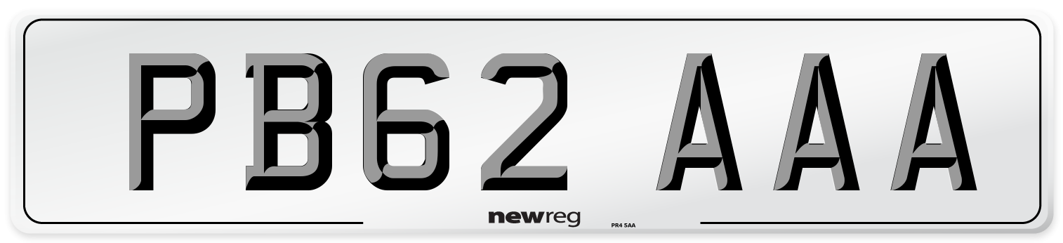 PB62 AAA Number Plate from New Reg